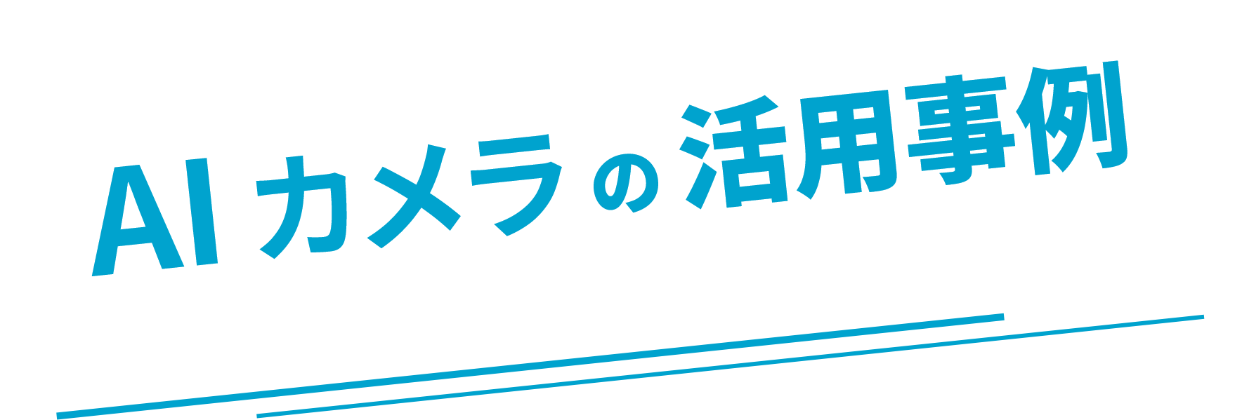AIカメラの活用事例　今までの防犯カメラでは考えられない追加かた！